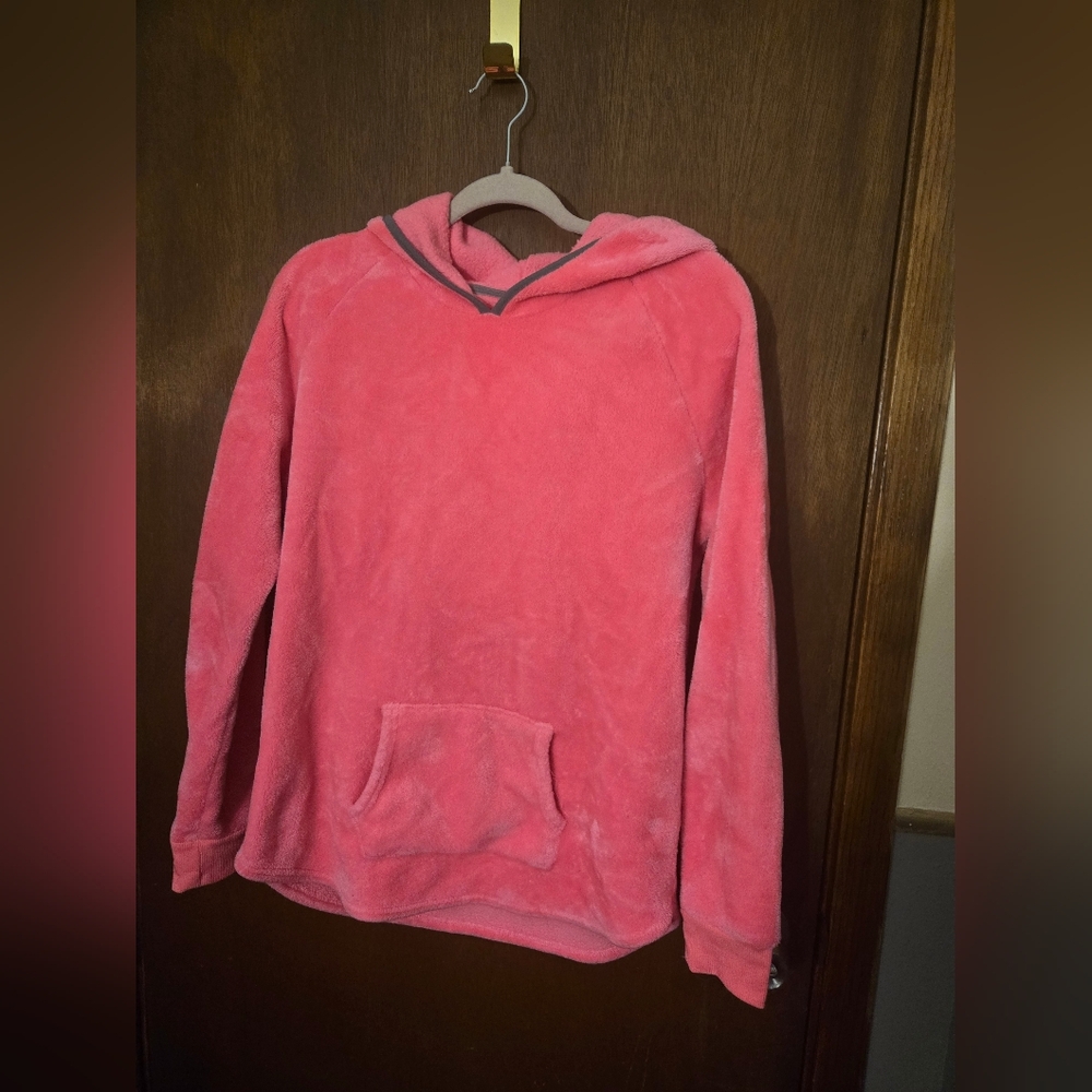 Pink Fuzzy Hoodie XL Soft Warm